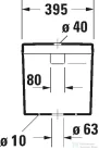 Duravit Happy D.2 monoblokkos wc tartály vízbekötés alul balra 0934100005 ( 093410 )