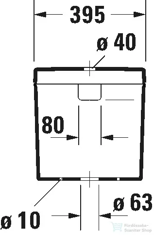 Duravit Happy D.2 monoblokkos wc tartály vízbekötés alul balra 0934100005 ( 093410 )
