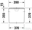 Duravit Durastyle monoblokkos wc-hez tartály, oldalsó vízbekötés,Wondergliss bevonattal,09350000051