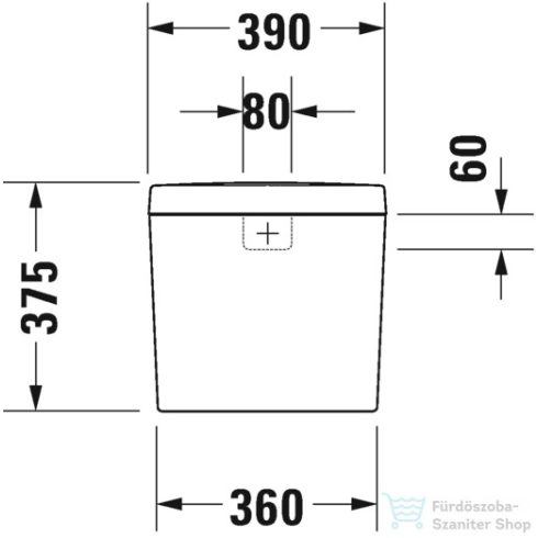 Duravit D-CODE  monoblokkos wc tartály 6/3L,vízbekötés jobbra,vagy balra,0940000004