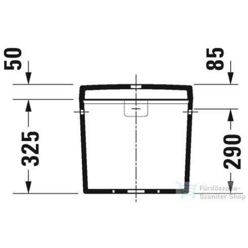 Duravit D-CODE  monoblokkos wc tartály 6/3L,vízbekötés jobbra,vagy balra,0940000004