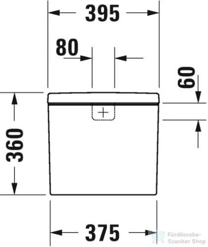 Duravit D-NEO öblítőtartály,6/3 L,jobb,vagy bal oldali bekötéssel,Wondergliss bevonattal, fehér 09440000051