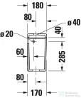 Duravit D-NEO öblítőtartály,4,5/3 L,jobb,vagy bal oldali bekötéssel, Wondergliss bevonattal,fehér 09440000851