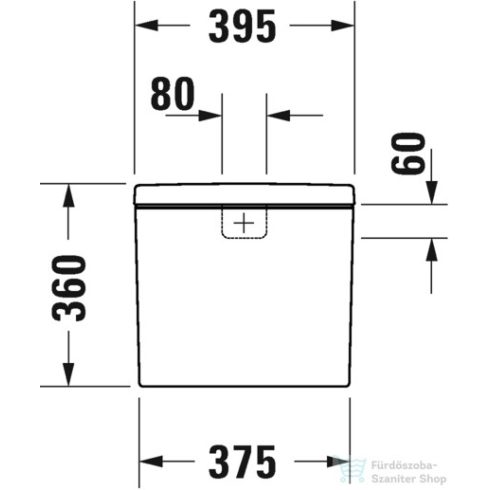 Duravit D-NEO öblítőtartály,4,5/3 L,jobb,vagy bal oldali bekötéssel, fehér 0944000085