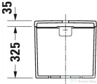 Duravit D-NEO öblítőtartály,4,5/3 L,bal alsó bekötéssel,Wondergliss bevonattal fehér 09441000851
