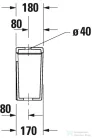 Duravit D-NEO öblítőtartály,4,5/3 L,bal alsó bekötéssel,Wondergliss bevonattal fehér 09441000851
