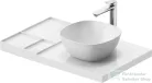 Duravit AURENA 80x50 cm kerámia mosdópult mosdóval, Durashield bevonattal, bal oldali pulttal, fényes fehér 099380AA00