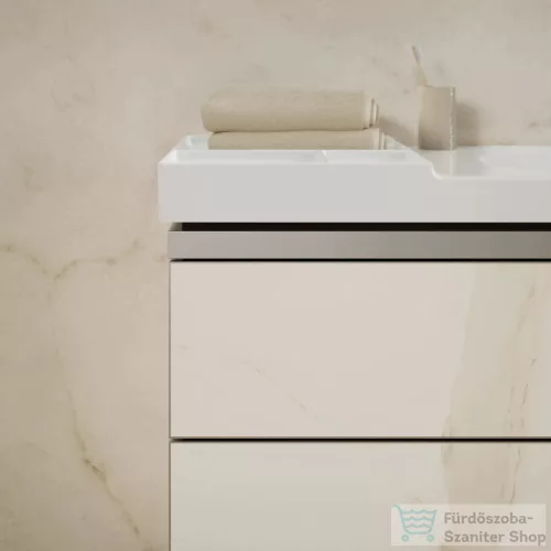 Duravit AURENA 80x50 cm kerámia mosdópult mosdóval, Durashield bevonattal, bal oldali pulttal, fényes fehér 099380AA00