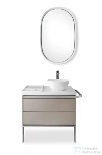Duravit AURENA 80x50 cm kerámia mosdópult mosdóval, Durashield bevonattal, bal oldali pulttal, fényes fehér 099380AA00