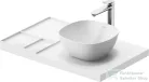 Duravit AURENA 80x50 cm kerámia mosdópult mosdóval, Durashield bevonattal, bal oldali pulttal, matt fehér 099380AC00