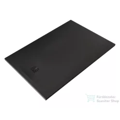   Kludi TERRA 140x90 cm-es RAKSOLID zuhanytálca szifon nélkül, matt fekete 09DW0639