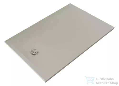 Kludi TERRA 140x90 cm-es RAKSOLID zuhanytálca szifon nélkül, matt világosszürke 09DW06O2