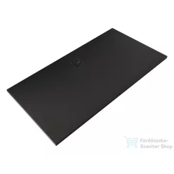   Kludi TERRA 180x90 cm-es RAKSOLID zuhanytálca szifon nélkül, matt fekete 09DW2339