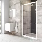 Ravak BLIX BLDP2-100 100 cm-es tolóajtó,Fehér+Transparent 0PVA0100Z1