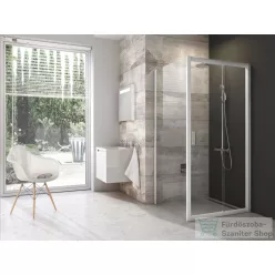   Ravak BLIX BLDP2+BLPS 110x80 cm-es tolóajtós zuhanykabin,Fehér+transparent 0PVD0100Z1SET110BLPS80