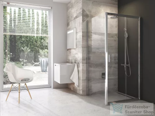 Ravak BLIX BLDP2+BLPS 110x80 cm-es tolóajtós zuhanykabin,króm/átlátszó 0PVD0C00Z1SET110BLPS80