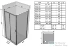 Ravak BLIX BLDP2+BLPS 110x90 cm-es tolóajtós zuhanykabin,szatén/grape 0PVD0U00ZGSET110BLPS90