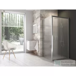   Ravak BLIX BLDP2+BLPS 120x90 cm-es tolóajtós zuhanykabin,króm/grape 0PVG0C00ZGSET120BLPS90