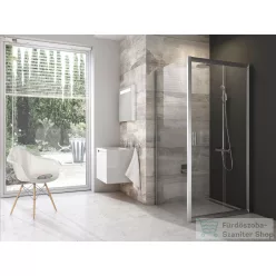   Ravak BLIX BLDP2+BLPS 120x90 cm-es tolóajtós zuhanykabin,szatén/transparent 0PVG0U00Z1SET120BLPS90