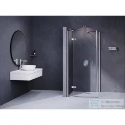   Ravak SMARTLINE SMSD2+SMPS 110x100 cm-es nyílóajtós,balos zuhanykabin fix oldalfallal,króm/transparent 0SLDBA00Z1SET110SMPS100