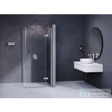   Ravak SMARTLINE SMSD2+SMPS 100x80 cm-es nyílóajtós,jobbos zuhanykabin fix oldalfallal,króm/transparent 0SPABA00Z1SET100SMPS80