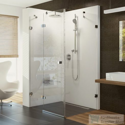 Ravak BRILLIANT BSDPS-90 90x90 cm-es balos nyílóajtós zuhanykabin zsanér,fogantyú,merevítő (B-SET) nélkül,króm+transparent,0UL77A00Z1