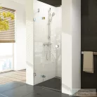 Ravak BRILLIANT BSD2-90 A-Bal 90 cm-es nyílóajtó zsanérok és merevítő (B-SET) nélkül,Króm+Transparent 0UL7AA00Z1