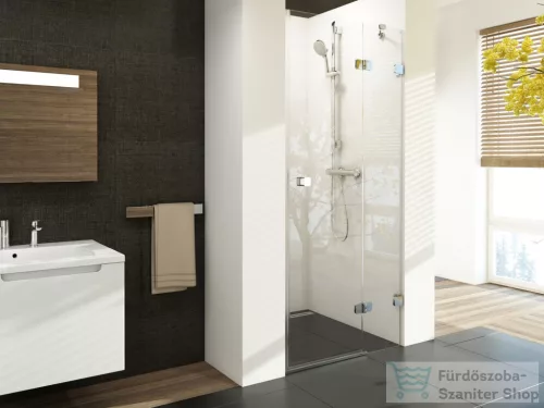 Ravak Brilliant BSD2 90 A 90 cm-es jobbos zuhanyajtó,króm/transparent 0UP7AA00Z1SET