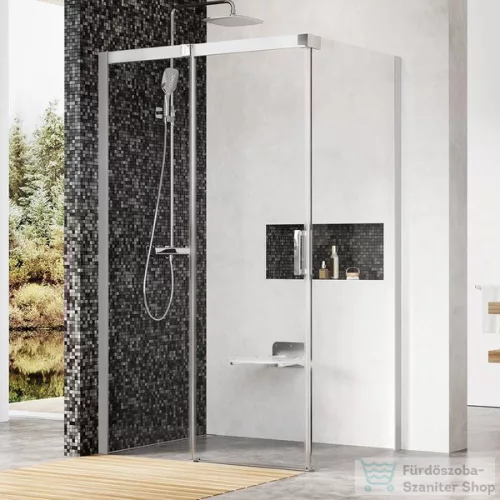 Ravak MATRIX MSDPS-120/80 B 120x80 cm-es balos tolóajtós zuhanykabin,Szatén+transparent 0WLG4U00Z1