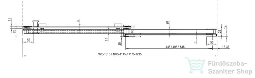 Ravak MATRIX MSD2-110 J 110 cm-es jobbos tolóajtó,Fehér+Tansparent 0WPD0100Z1