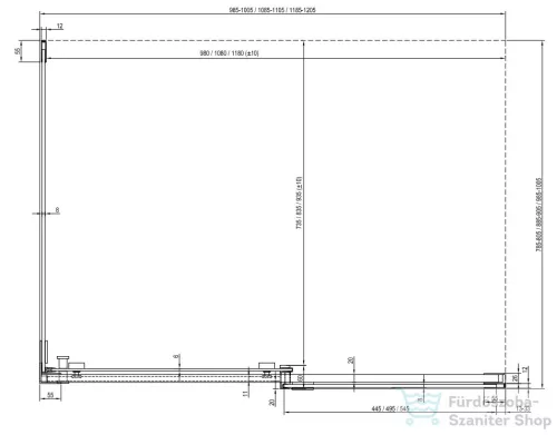 Ravak MATRIX MSDPS-120/90 J 120x90 cm-es jobbos tolóajtós zuhanykabin,Fehér+transparent 0WPG7100Z1