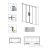 Radaway Idea Black PN DWD 140 kádparaván fekete 10004140-54-01