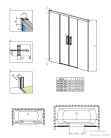 Radaway Idea Black PN DWD 180 kádparaván fekete 10004180-54-01