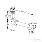 Kludi design búraszifon, matt fekete 1002039-00