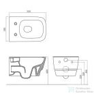 Sapho BELLO RIMLESS fali WC, 35,5x53cm  (100214)