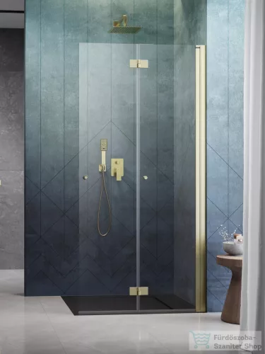 Radaway Nes Walk-in KDD-B 80 zuhanyfal, szálcsiszolt arany profil, jobbos 10024080-99-01R