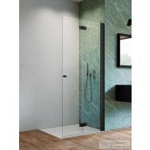   Radaway Nes Walk-in KDD-B 100 zuhanyfal, matt fekete profil, jobbos 10024100-54-01R