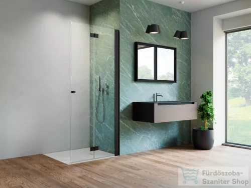 Radaway Nes Walk-in KDD-B 100 zuhanyfal, matt fekete profil, jobbos 10024100-54-01R