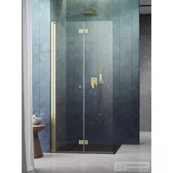   Radaway Nes Walk-in KDD-B 100 zuhanyfal, szálcsiszolt arany profil, balos 10024100-99-01L