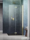 Radaway Nes Walk-in KDD-B 100 zuhanyfal, szálcsiszolt arany profil, jobbos 10024100-99-01R