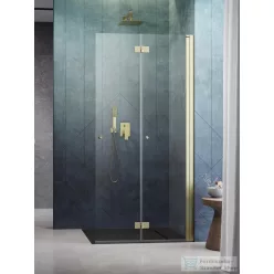  Radaway Nes Walk-in KDD-B 100 zuhanyfal, szálcsiszolt arany profil, jobbos 10024100-99-01R