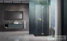 Radaway Nes Walk-in KDD-B 100 zuhanyfal, szálcsiszolt arany profil, jobbos 10024100-99-01R