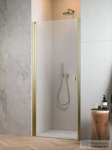 Radaway Nes Brushed Gold DWJ-I 80 zuhanyajtó, szálcsiszolt arany profil, balos 10026080-99-01L