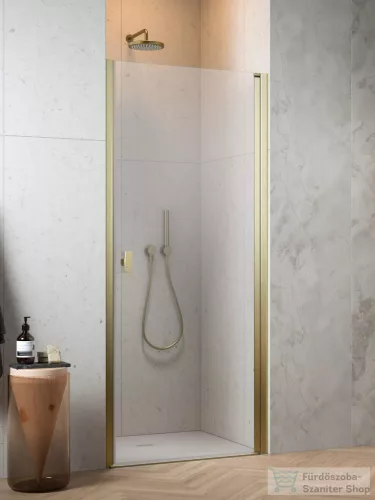 Radaway Nes Brushed Gold DWJ-I 80 zuhanyajtó, szálcsiszolt arany profil, jobbos 10026080-99-01R