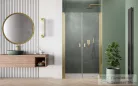 Radaway Nes Brushed Gold DWD-I 120 zuhanyajtó, szálcsiszolt arany profil, 10027120-99-01
