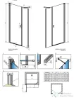 Radaway Nes DWS 110 zuhanyfal, króm profil, jobbos 10028110-01-01R