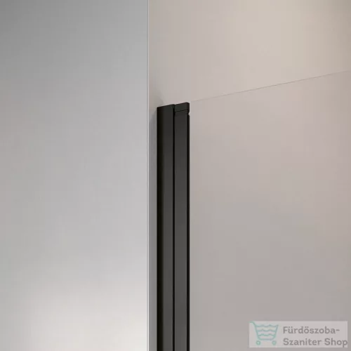 Radaway Nes DWS 130 zuhanyfal, matt fekete profil, jobbos 10028130-54-01R