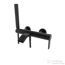   Bugnatese Morse kádtöltő csaptelep zuhanyszettel,matt fekete 1002NE