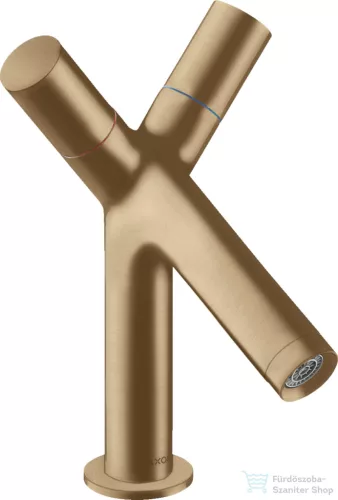 Hansgrohe AXOR STARCK 80 kétkaros mosdó csaptelep automata leeresztővel, szálcsiszolt bronz 10030140