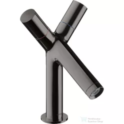   Hansgrohe AXOR STARCK 80 kétkaros mosdó csaptelep automata leeresztővel, polírozott fekete króm 10030330